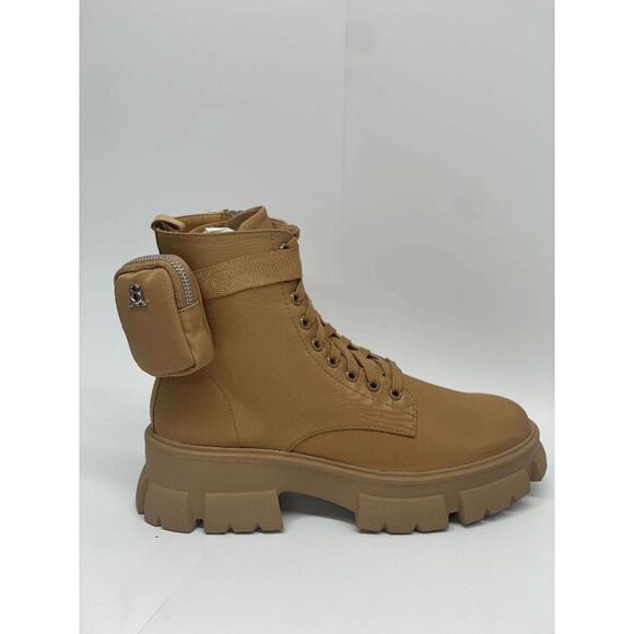 Steve Madden Women's Tanker-P Lace-Up Booties - Tan 9.5M - Picture 3 of 8